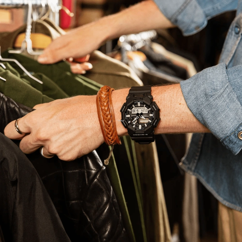 卡西欧,G-SHOCK 51.90毫米,51.90毫米,生物基,碳纤维,合成树脂,黑色,石英,倒计时,计时,月历,星期历,矿物水晶,圆形,GA010,GA010-1A