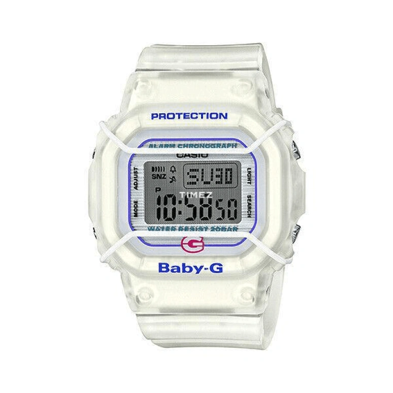 卡西欧,BABY-G 44.70x40毫米,44.70x40毫米,塑料,黑色,灰色,石英,长方形,白色,BGD,BGD-525-7E