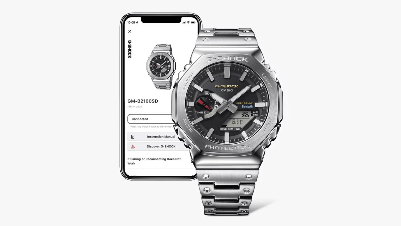 卡西欧,G-SHOCK 49.80x44.40毫米,49.80x44.40毫米,精钢,黑色,石英,倒计时,计时,月历,星期历,矿物水晶,圆形,GMB2100SD,GMB2100SD-1C