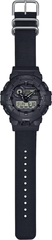 卡西欧,G-SHOCK 53.40毫米,53.40毫米,合成树脂,黑色,石英,倒计时,计时,月历,星期历,矿物水晶,圆形,GA700BCE,GA700BCE-1A