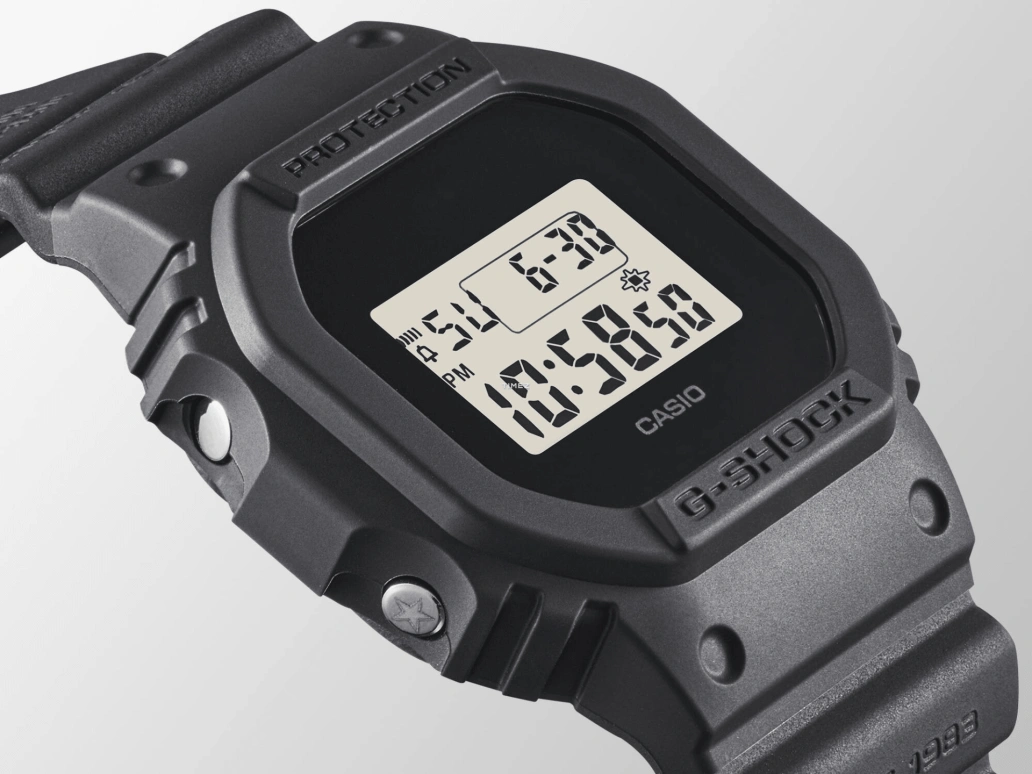 卡西欧,G-SHOCK 48.90x43.80毫米,48.90x43.80毫米,生物基,合成树脂,黑色,石英,倒计时,计时,月历,星期历,矿物水晶,方形,DWE5657RE,DWE5657RE-1