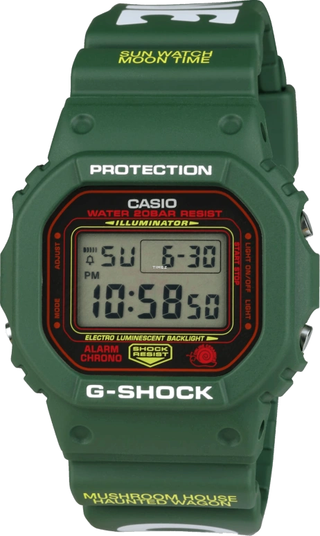 卡西欧,G-SHOCK 48.90x43.80毫米,48.90x43.80毫米,合成树脂,灰色,石英,倒计时,计时,月历,星期历,矿物水晶,方形,DW5600OC23,DW5600OC23-3