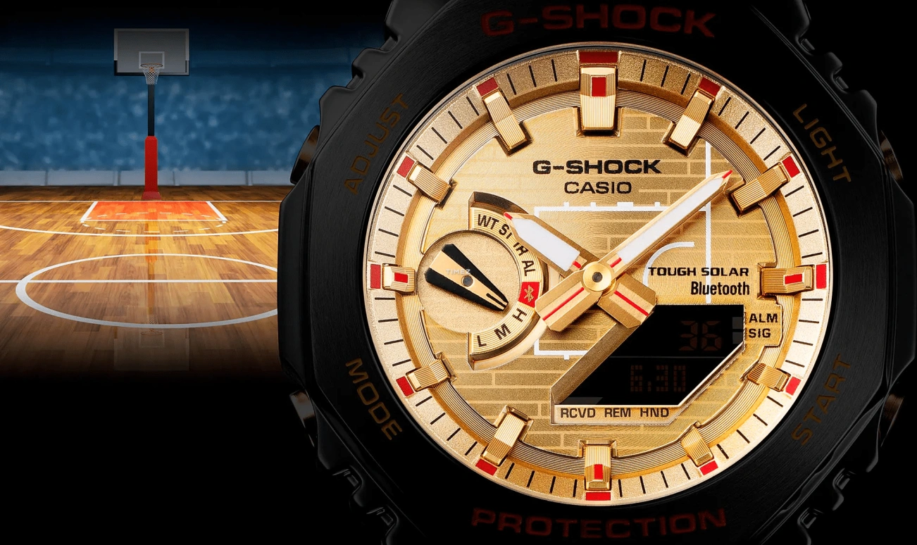 卡西欧,G-SHOCK 44.40毫米,44.40毫米,生物基,合成树脂,黄金色,石英,倒计时,计时,月历,星期历,矿物水晶,八角形,GBM2100RH,GBM2100RH-1A