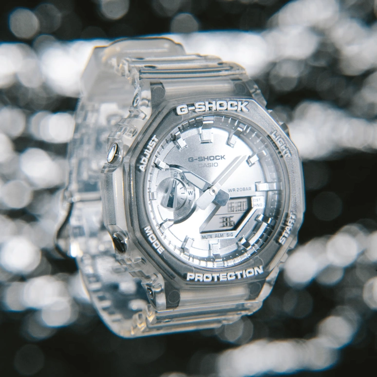 卡西欧,G-SHOCK 48.50x45.40毫米,48.50x45.40毫米,碳纤维,合成树脂,灰色,石英,倒计时,计时,月历,星期历,矿物水晶,八角形,GA2100BM,GA2100BM-7A8