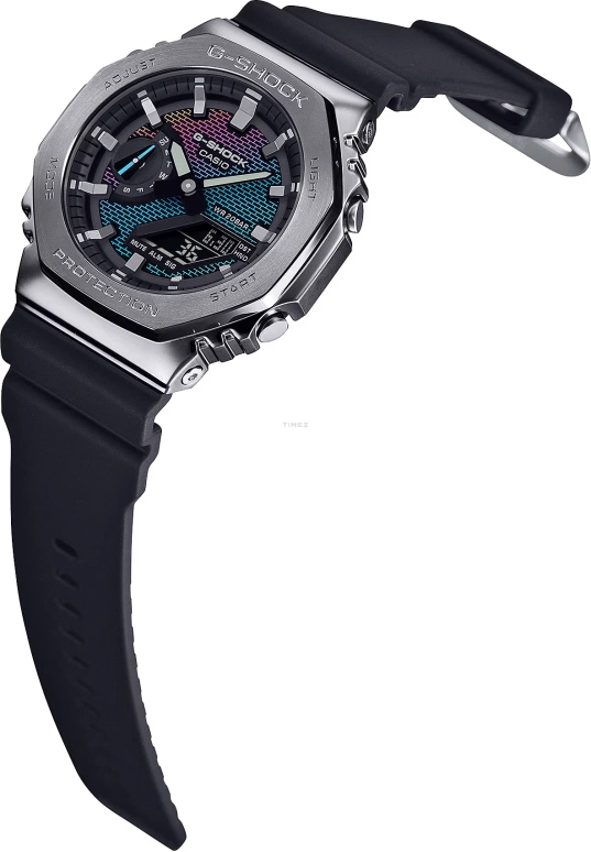 卡西欧,G-SHOCK 44.40毫米,44.40毫米,合成树脂,多色,石英,倒计时,计时,月历,星期历,矿物水晶,八角形,GM2100BRW,GM2100BRW-1A