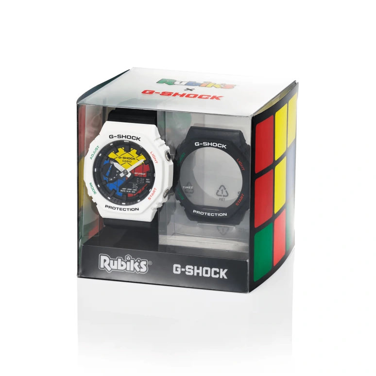 卡西欧,G-SHOCK 48.50x45.40毫米,48.50x45.40毫米,碳纤维,合成树脂,多色,石英,倒计时,计时,月历,星期历,矿物水晶,八角形,GAE2100RC,GAE2100RC-1A