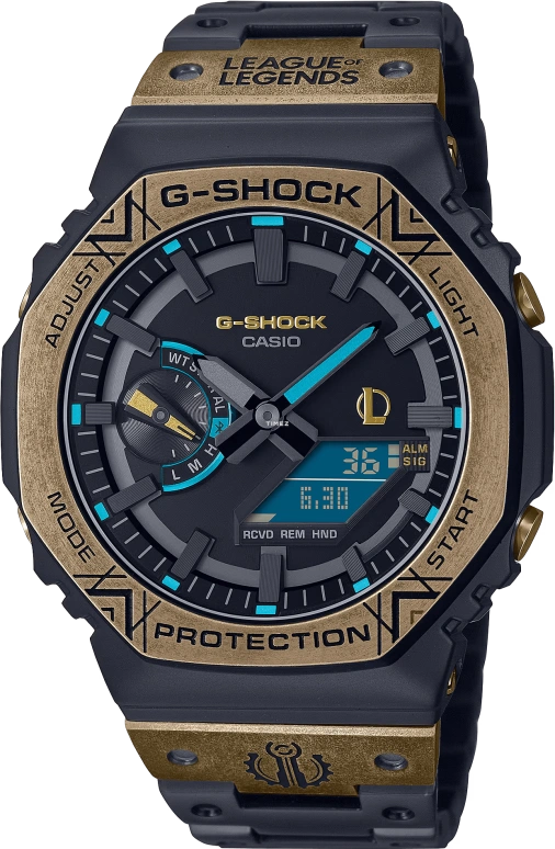 卡西欧,G-SHOCK 49.80x44.40毫米,49.80x44.40毫米,不锈钢,黑色,石英,倒计时,计时,月历,星期历,矿物水晶,八角形,GMB2100LL,GMB2100LL-1A