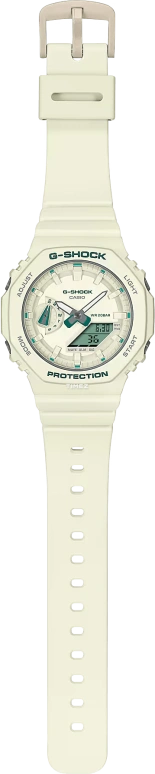卡西欧,G-SHOCK 46.20x42.90毫米,46.20x42.90毫米,碳纤维,米色,石英,倒计时,计时,月历,星期历,矿物水晶,八角形,GMAS2100GA,GMAS2100GA-7A
