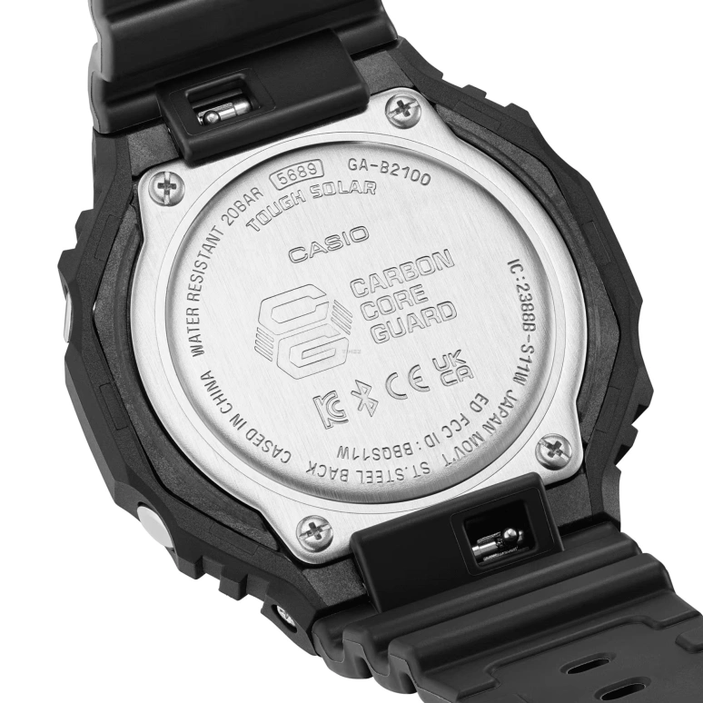 卡西欧,G-SHOCK 45.40毫米,45.40毫米,碳纤维,黑色,石英,倒计时,计时,月历,星期历,矿物水晶,圆形,GAB2100CY,GAB2100CY-1A
