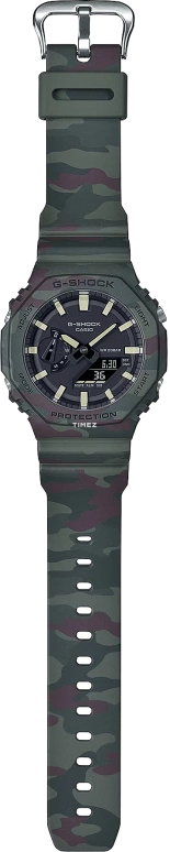 卡西欧,G-SHOCK 48.50x45.40毫米,48.50x45.40毫米,合成树脂,碳纤维,黑色,石英,倒计时,计时,月历,星期历,矿物水晶,圆形,GAE2100WE,GAE2100WE-3A