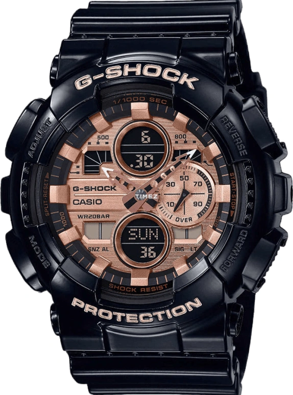 卡西欧,G-SHOCK 55x51.20毫米,55x51.20毫米,合成树脂,黑色,石英,GA,GA-140GB-1A2