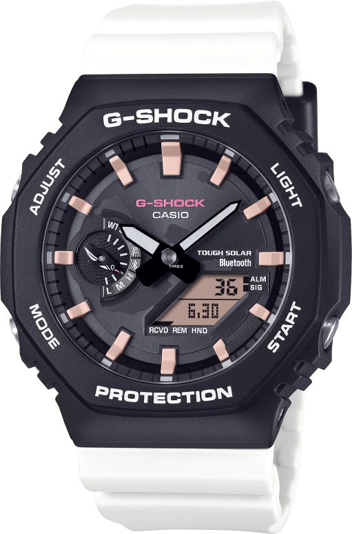 卡西欧,G-SHOCK 45.40毫米,45.40毫米,碳纤维,生物基,合成树脂,黑色,石英,倒计时,计时,月历,星期历,矿物水晶,八角形,GAB2100CD1A7
