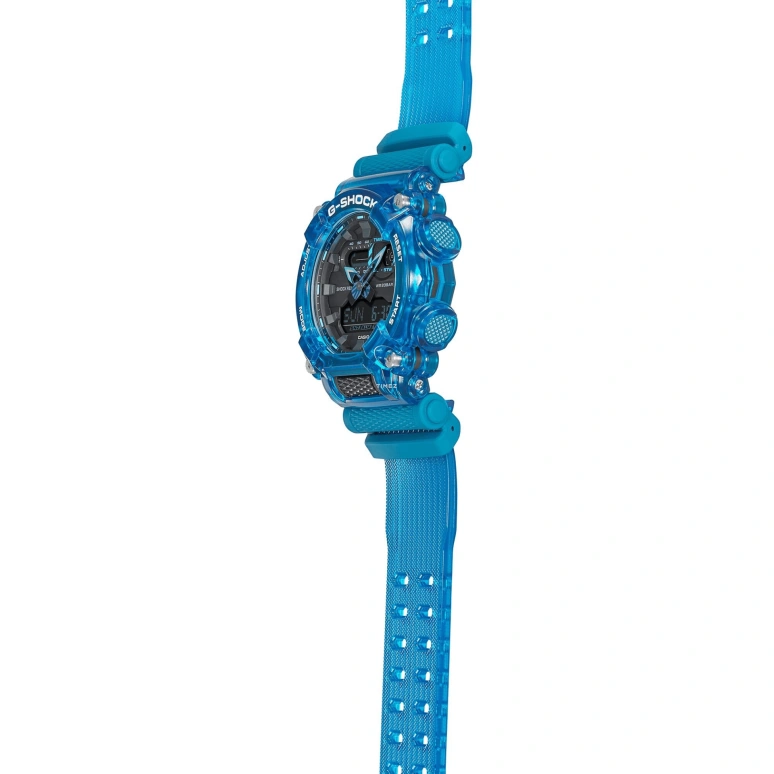 卡西欧,G-SHOCK 49.50毫米,49.50毫米,合成树脂,黑色,石英,倒计时,计时,月历,星期历,矿物水晶,圆形,GA900SKL,GA900SKL-2A
