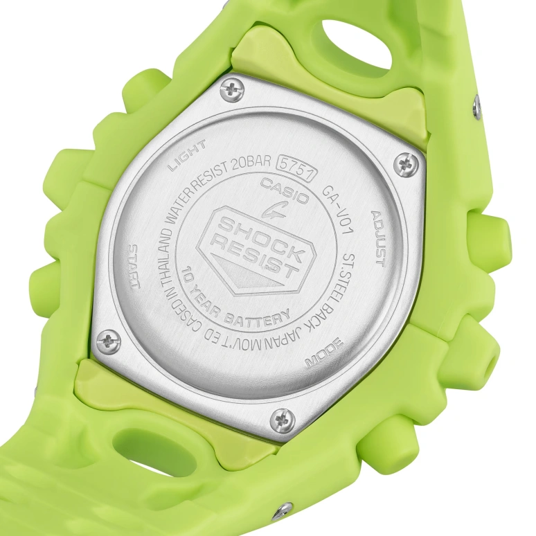 卡西欧,G-SHOCK 49.10x58.20毫米,49.10x58.20毫米,合成树脂,绿色,黑色,石英,倒计时,计时,月历,星期历,矿物水晶,圆形,GAV01,GAV01-9A