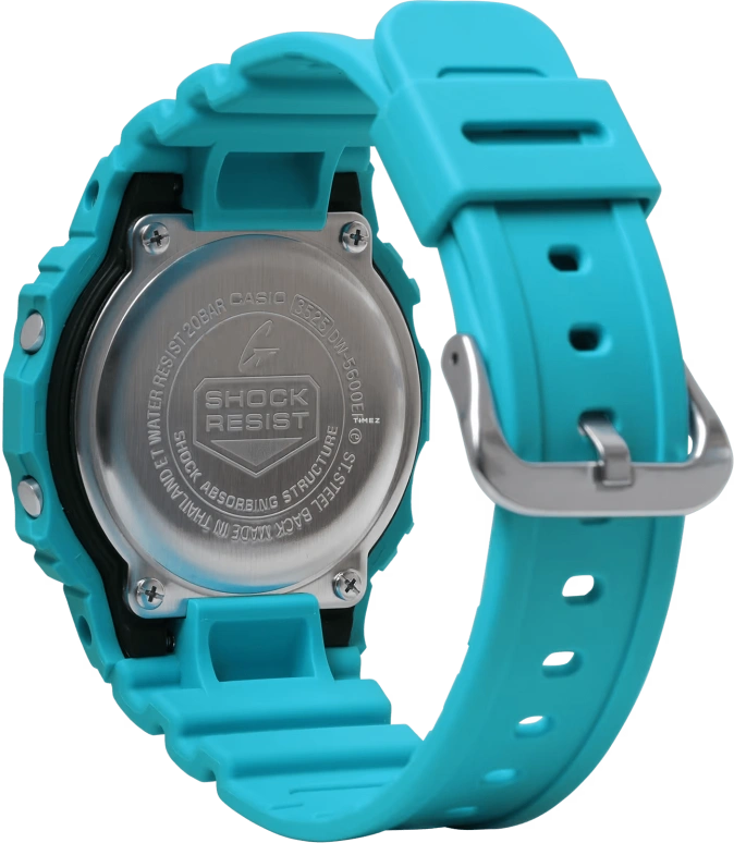 卡西欧,G-SHOCK 48.90x42.80毫米,48.90x42.80毫米,合成树脂,黑色,石英,倒计时,计时,月历,星期历,矿物水晶,方形,DW5600EP,DW5600EP-2