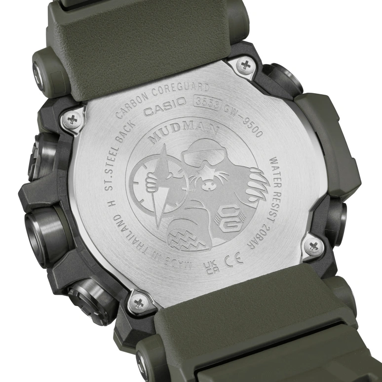 Casio,MASTER OF G - LAND 56.70x52.70mm,56.70x52.70mm,Bio-sourced,Black,Quartz,Countdown,Chronograph,Month,Date,Sapphire,Crystal Glass,Round,GW9500,GW9500-3
