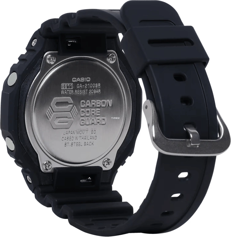卡西欧,G-SHOCK 48.50x45.40毫米,48.50x45.40毫米,合成树脂,碳纤维,渐变色,蓝色,石英,倒计时,计时,月历,星期历,矿物水晶,八角形,GA2100SR,GA2100SR-1A