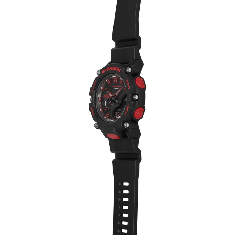 卡西欧,G-SHOCK 47.10毫米,47.10毫米,合成树脂,碳纤维,黑色,石英,倒计时,计时,月历,星期历,矿物水晶,圆形,GA2200BNR,GA2200BNR-1A