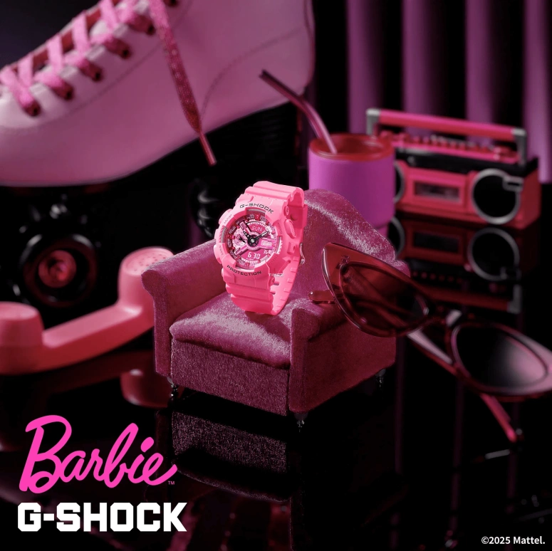 卡西欧,G-SHOCK 45.90毫米,45.90毫米,合成树脂,粉红色,石英,倒计时,计时,月历,星期历,矿物水晶,圆形,GMAS110BE,GMAS110BE-4A