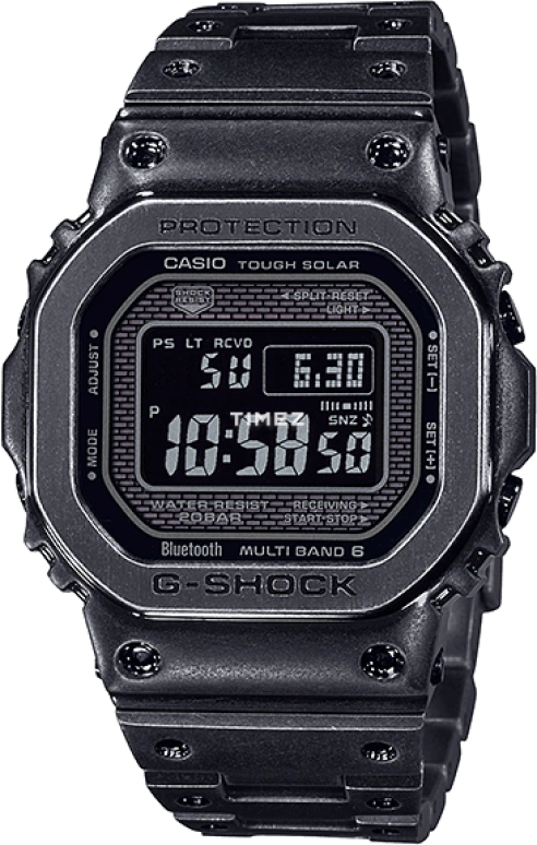 卡西欧,G-SHOCK 49.30x43.20毫米,49.30x43.20毫米,不锈钢,黑色,石英,倒计时,计时,万年历,月历,方形,GMW,GMW-B5000V-1
