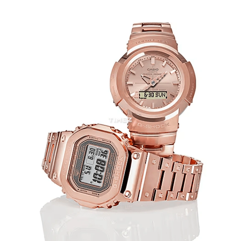 卡西欧,G-SHOCK 49.30x43.20毫米,49.30x43.20毫米,不锈钢,灰色,石英,倒计时,计时,万年历,月历,矿物水晶,方形,GMW,GMW-B5000GD-4