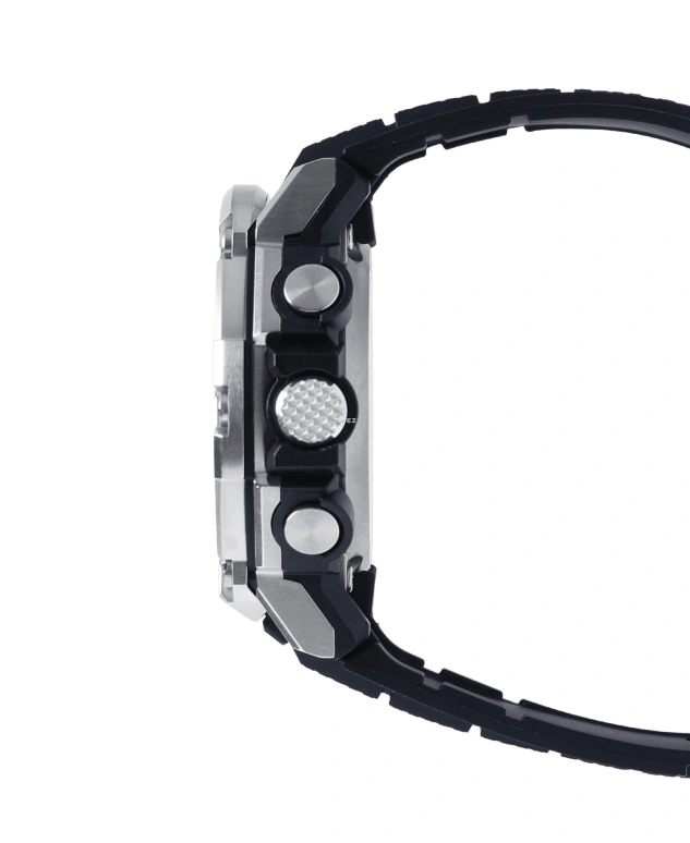 卡西欧,G-SHOCK 51x50.30毫米,51x50.30毫米,合成树脂,精钢,黑色,石英,倒计时,计时,月历,星期历,矿物水晶,圆形,GSTB300S,GSTB300S-1A