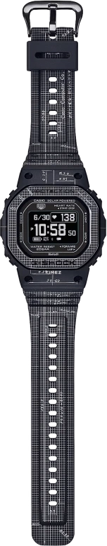 Casio,G-SHOCK 51.10x44.50mm,51.10x44.50mm,Bio-sourced,Black,Quartz,Chronograph,Moonphase,Month,Date,Hardlex,Square,DW,DW-H5600EX-1