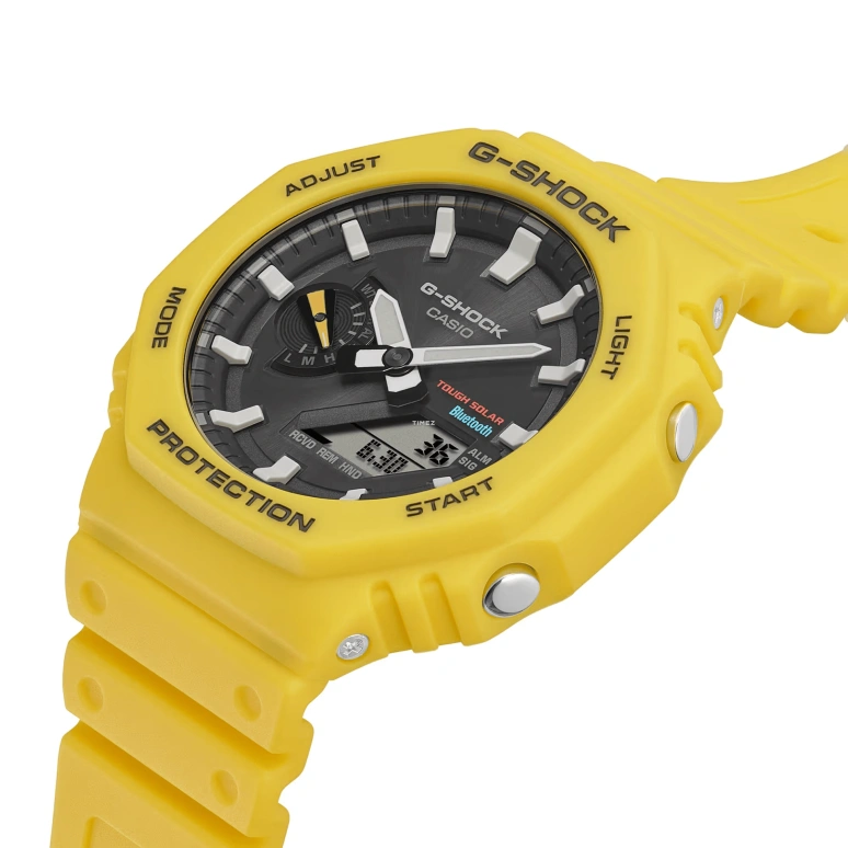卡西欧,G-SHOCK 48.50x45.40毫米,48.50x45.40毫米,合成树脂,碳纤维,黑色,石英,倒计时,计时,月历,星期历,矿物水晶,圆形,GAB2100C,GAB2100C-9A