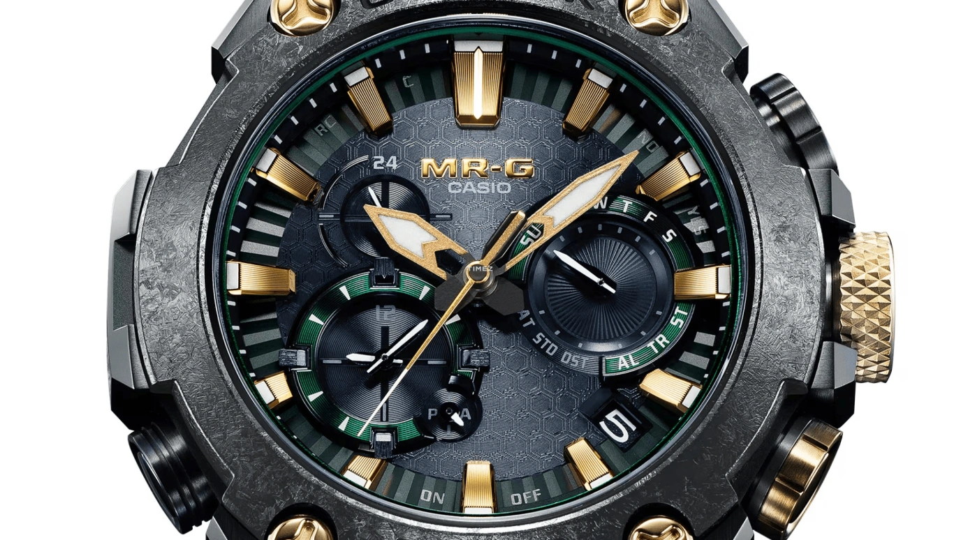卡西欧,MR-G 54.70x49.80毫米,54.70x49.80毫米,钛,黑色,石英,倒计时,计时,星期历,日历,蓝宝石,水晶玻璃,圆形,MRG,MRG-B2000RG-3A