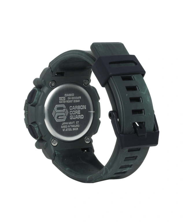 卡西欧,G-SHOCK 47.10毫米,47.10毫米,合成树脂,黑色,石英,倒计时,计时,月历,星期历,矿物水晶,圆形,GA2200MFR,GA2200MFR-3A