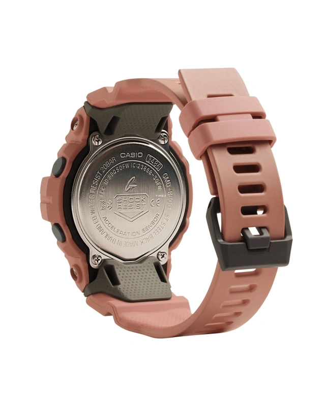 卡西欧,G-SHOCK 50.70x45.20毫米,50.70x45.20毫米,合成树脂,粉红色,石英,倒计时,计时,月历,星期历,矿物水晶,圆形,GMDB800SU,GMDB800SU-4