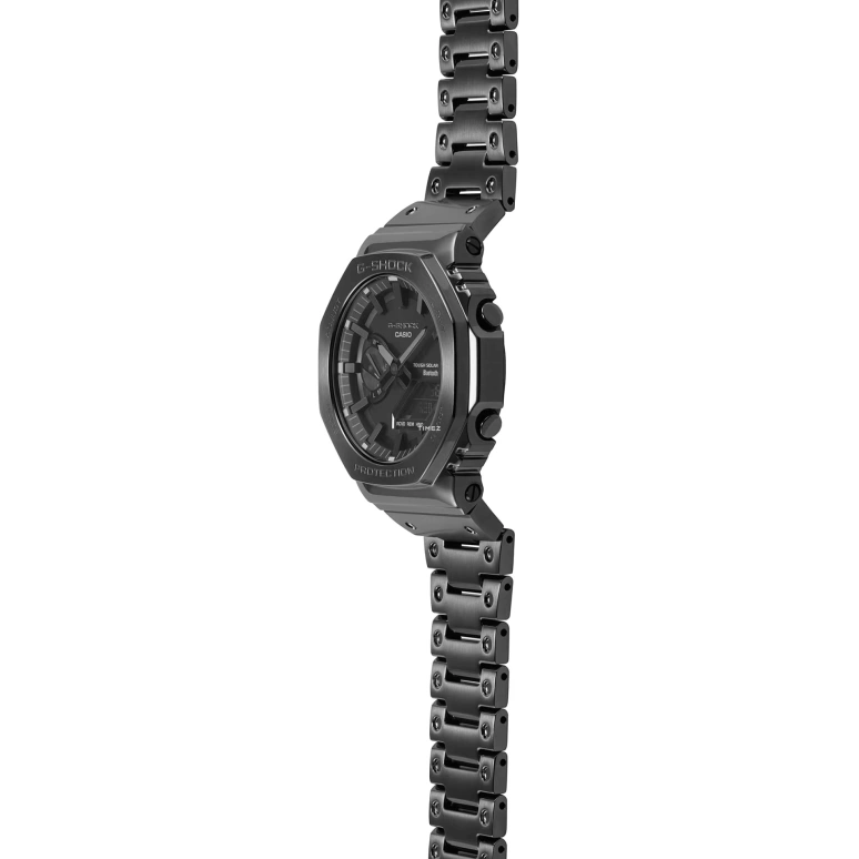 卡西欧,G-SHOCK 44.40毫米,44.40毫米,不锈钢,黑色,石英,倒计时,计时,月历,星期历,矿物水晶,八角形,GMB2100BD,GMB2100BD-1A