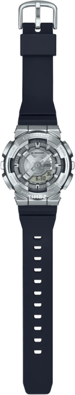 卡西欧,G-SHOCK 46x42毫米,46x42毫米,合成树脂,精钢,银色,石英,倒计时,计时,月历,星期历,矿物水晶,圆形,GMS110,GMS110-1A