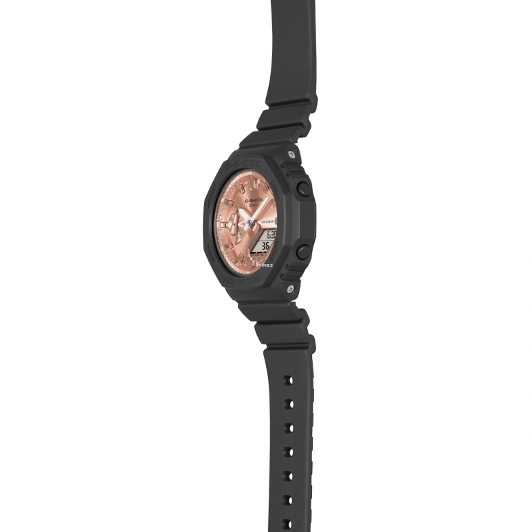 卡西欧,G-SHOCK 42.90毫米,42.90毫米,碳纤维,合成树脂,玫瑰金色,石英,倒计时,计时,月历,星期历,矿物水晶,八角形,GMAS2100MD1A