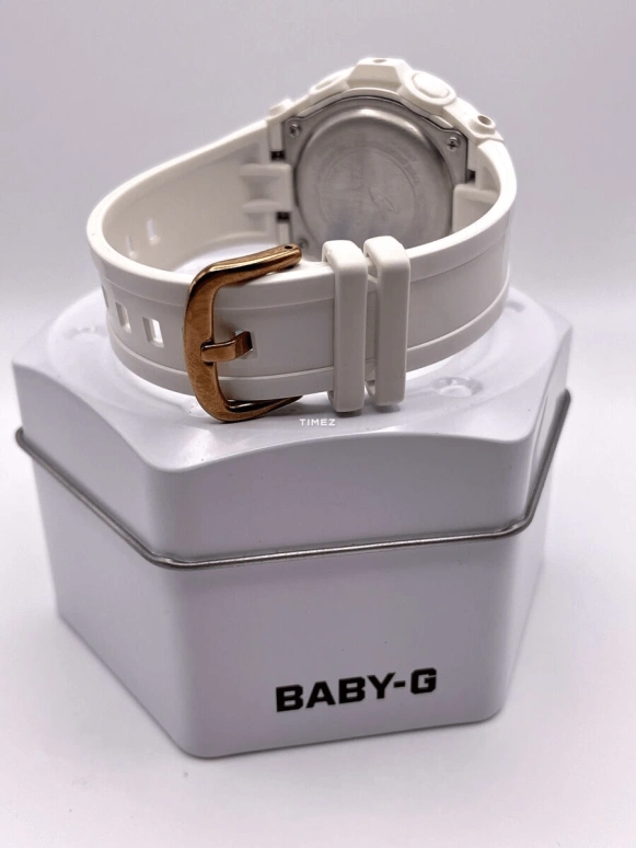 卡西欧,BABY-G ,塑料,白色,石英,白色,玫瑰金色,BGA,BGA-220G-7