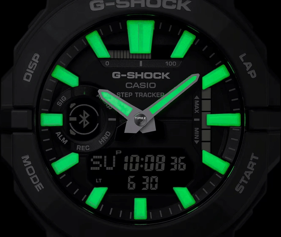 卡西欧,G-SHOCK 48.50x43.90毫米,48.50x43.90毫米,碳纤维,生物基,合成树脂,黑色,石英,倒计时,计时,月历,星期历,矿物水晶,圆形,GBA950,GBA950-1A