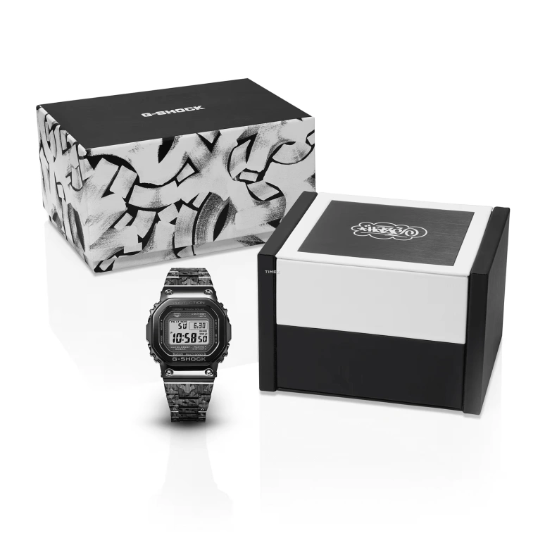 卡西欧,G-SHOCK 49.30x43.20毫米,49.30x43.20毫米,不锈钢,灰色,石英,倒计时,计时,万年历,月历,矿物水晶,方形,GMW,GMW-B5000EH-1
