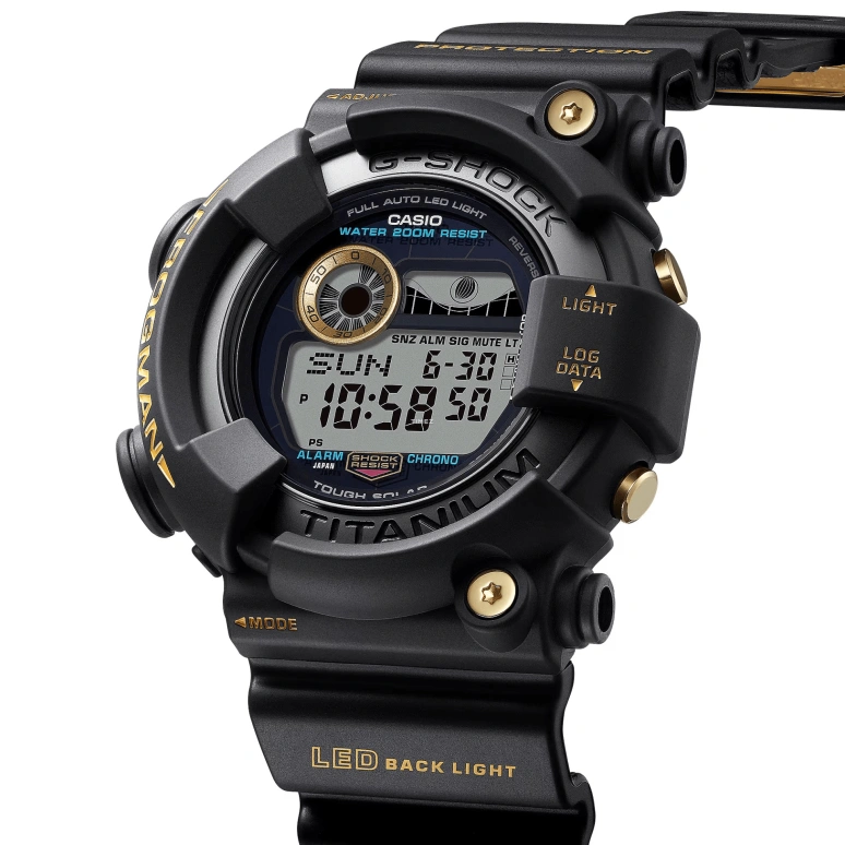 卡西欧,MASTER OF G - SEA 50.30毫米,50.30毫米,钛,黑色,灰色,石英,倒计时,计时,月历,星期历,矿物水晶,圆形,GW8230B,GW8230B-9A