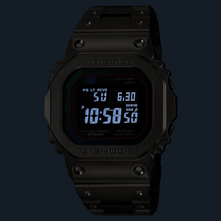 卡西欧,G-SHOCK 49.30x43.20毫米,49.30x43.20毫米,不锈钢,黑色,石英,倒计时,计时,月历,星期历,方形,GMW,GMW-B5000BPC-1