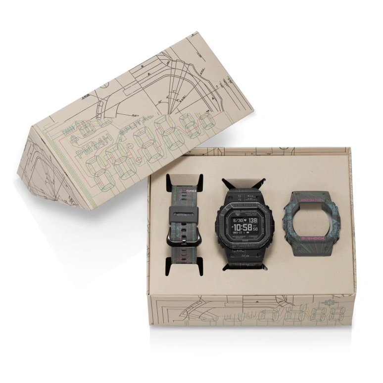 Casio,G-SHOCK 51.10x44.50mm,51.10x44.50mm,Bio-sourced,Black,Quartz,Chronograph,Moonphase,Month,Date,Hardlex,Square,DW,DW-H5600EX-1