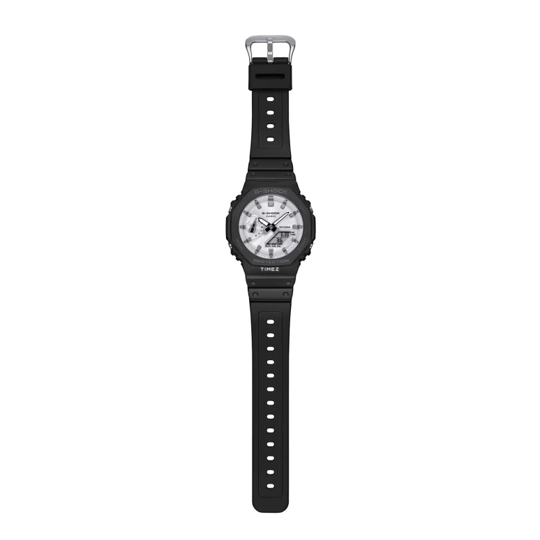 卡西欧,G-SHOCK 41.50毫米,41.50毫米,碳纤维,生物基,合成树脂,白色,石英,倒计时,计时,月历,星期历,矿物水晶,八角形,GA2100WD,GA2100WD-1A