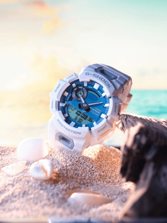 卡西欧,G-SHOCK 48.90毫米,48.90毫米,生物基,合成树脂,蓝色,石英,倒计时,计时,月历,星期历,矿物水晶,圆形,GBA900CB,GBA900CB-7A
