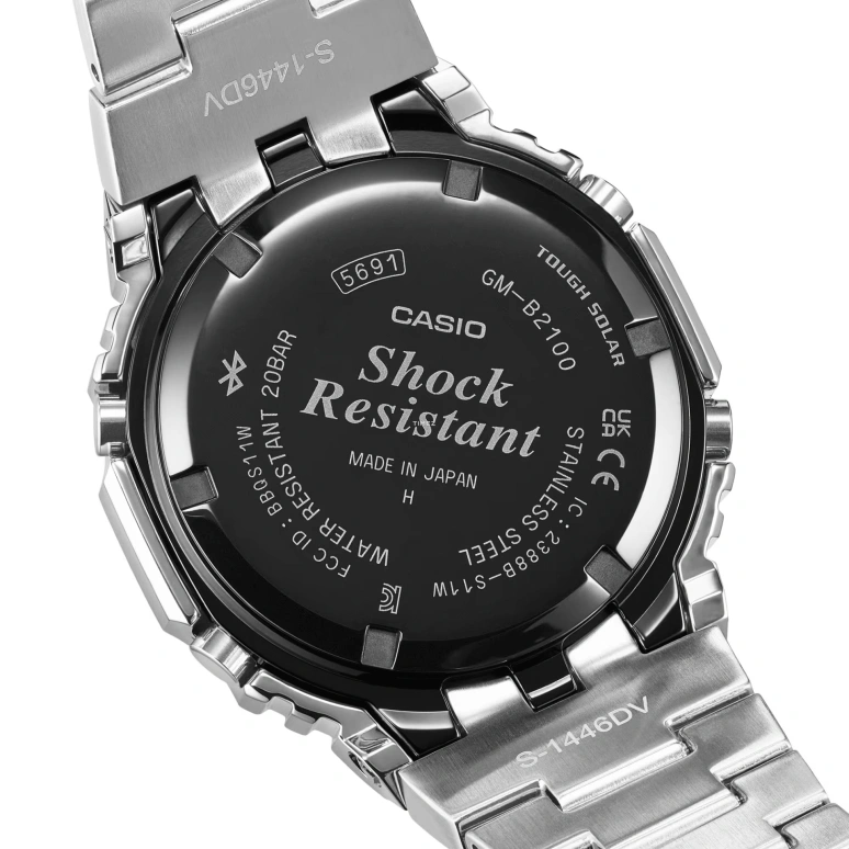 卡西欧,G-SHOCK 44.40毫米,44.40毫米,不锈钢,蓝色,石英,倒计时,计时,月历,星期历,矿物水晶,八角形,GMB2100AD,GMB2100AD-2A