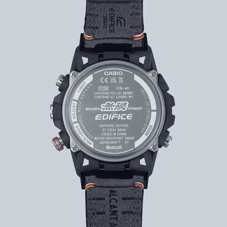 Casio,EDIFICE 48mm,48mm,Carbon,Resin,Multi-Color,Quartz,Countdown,Chronograph,Month,Date,Hardlex,Round,ECB40MU,ECB40MU-1A