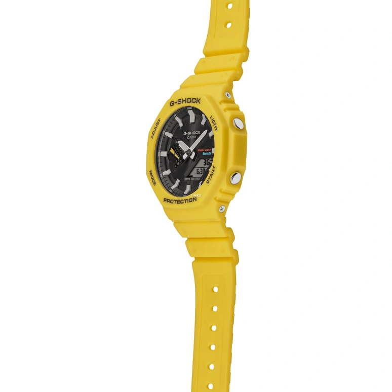 卡西欧,G-SHOCK 48.50x45.40毫米,48.50x45.40毫米,合成树脂,碳纤维,黑色,石英,倒计时,计时,月历,星期历,矿物水晶,圆形,GAB2100C,GAB2100C-9A