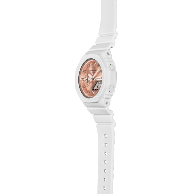 卡西欧,G-SHOCK 42.90毫米,42.90毫米,碳纤维,合成树脂,玫瑰金色,石英,倒计时,计时,月历,星期历,矿物水晶,八角形,GMAS2100MD7A