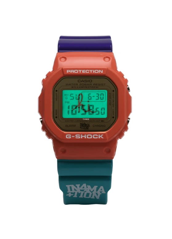卡西欧,G-SHOCK 48.90x42.80毫米,48.90x42.80毫米,合成树脂,黄色,石英,倒计时,计时,月历,星期历,矿物水晶,方形,DW5600IN4M23,DW5600IN4M23-4