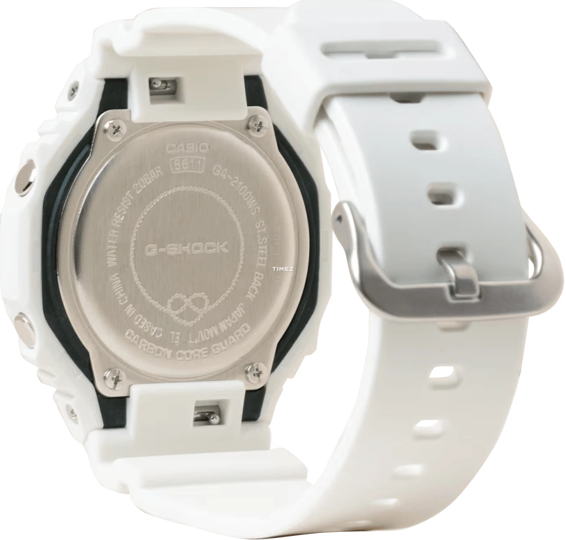 卡西欧,G-SHOCK 48.50x45.40毫米,48.50x45.40毫米,碳纤维,合成树脂,蓝色,石英,倒计时,计时,月历,星期历,矿物水晶,八角形,GA2100WS,GA2100WS-7A