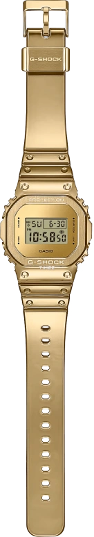 卡西欧,G-SHOCK 49.60x43.20毫米,49.60x43.20毫米,合成树脂,黄金色,石英,倒计时,计时,月历,星期历,矿物水晶,方形,GM5600YMG,GM5600YMG-9