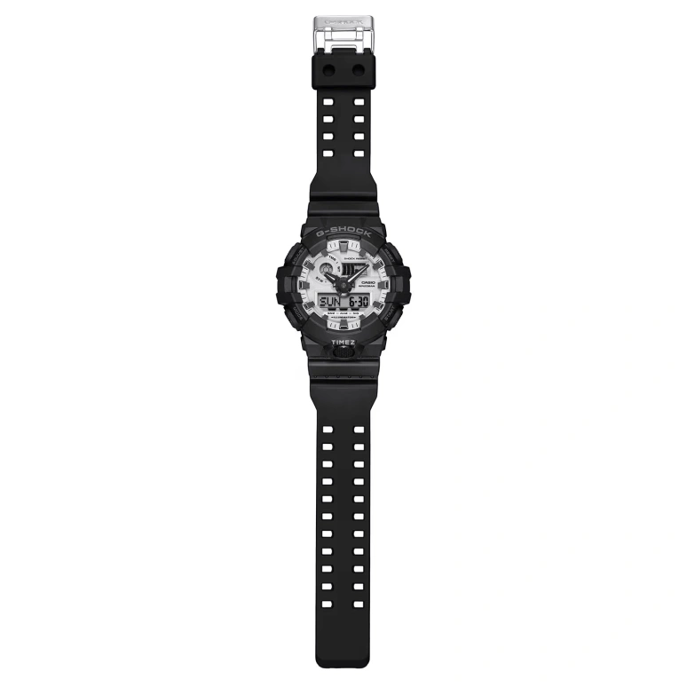 卡西欧,G-SHOCK 53.40毫米,53.40毫米,合成树脂,白色,石英,倒计时,计时,月历,星期历,矿物水晶,圆形,GA700WD,GA700WD-1A